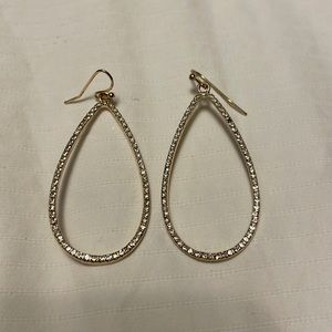 American Eagle open hoop teardrop studded earrings